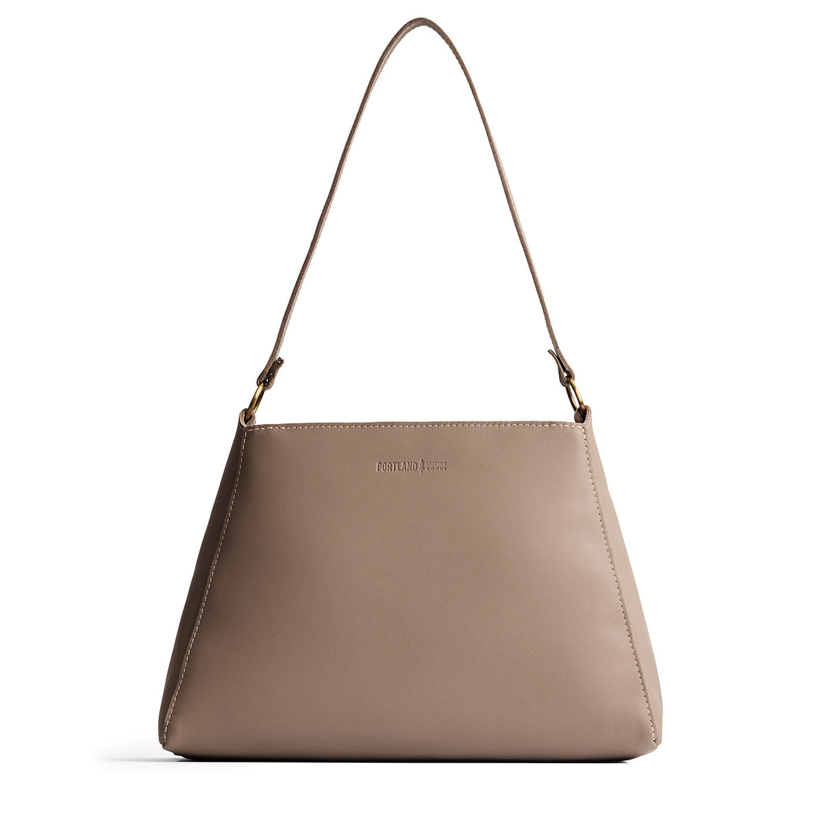 'Almost Perfect' Triangle Shoulder Bag - Stone