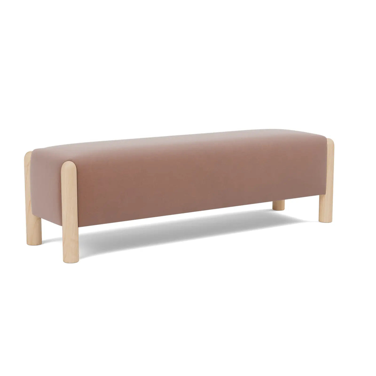 Laurel Bench - Dusty Mauve / Maple