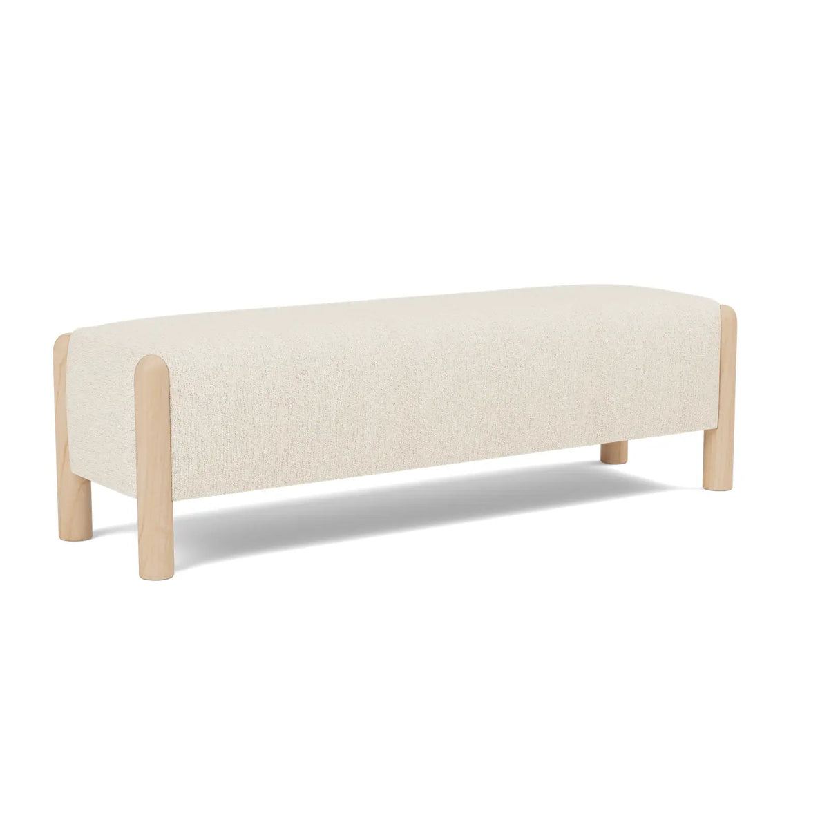 Laurel Bench - Bone / Maple