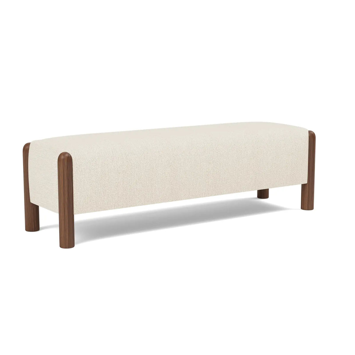 Laurel Bench - Bone / Walnut