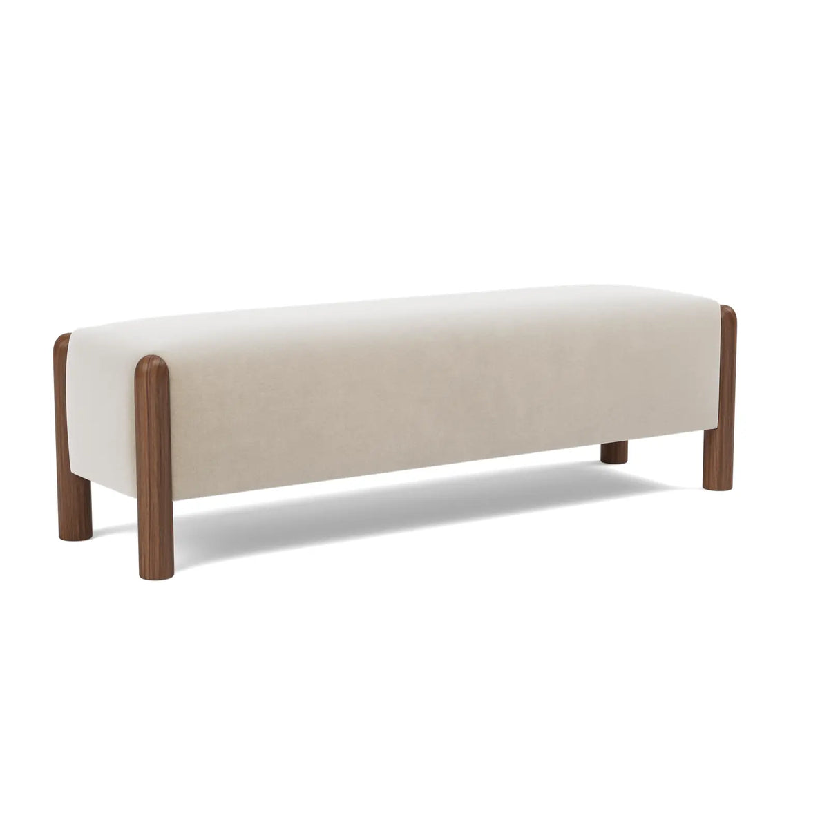 Laurel Bench - Pumice / Walnut