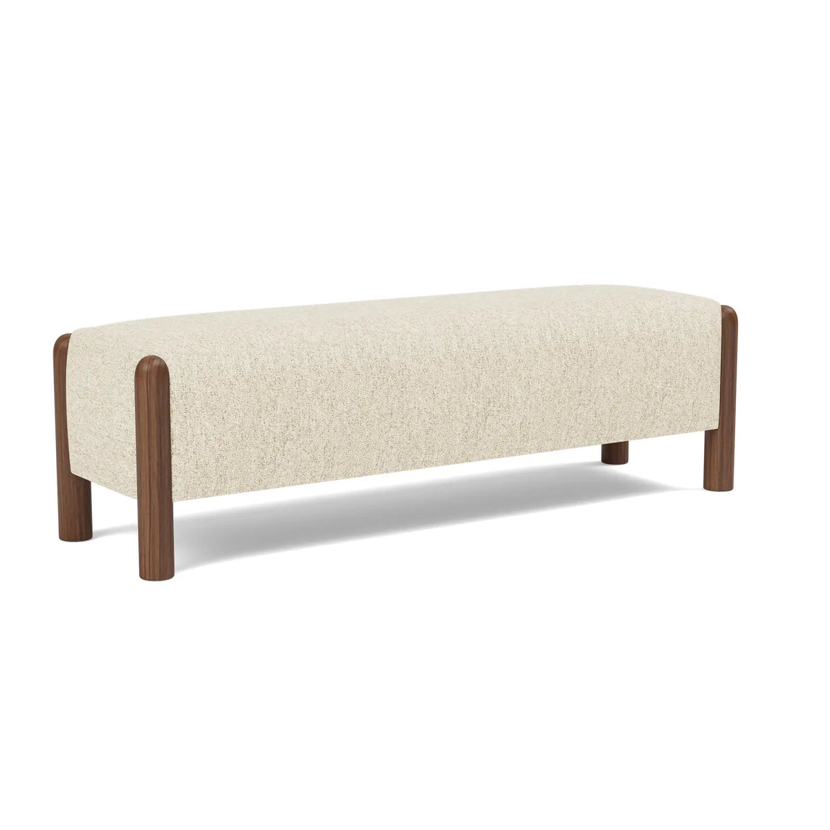 Laurel Bench - Parchment / Walnut