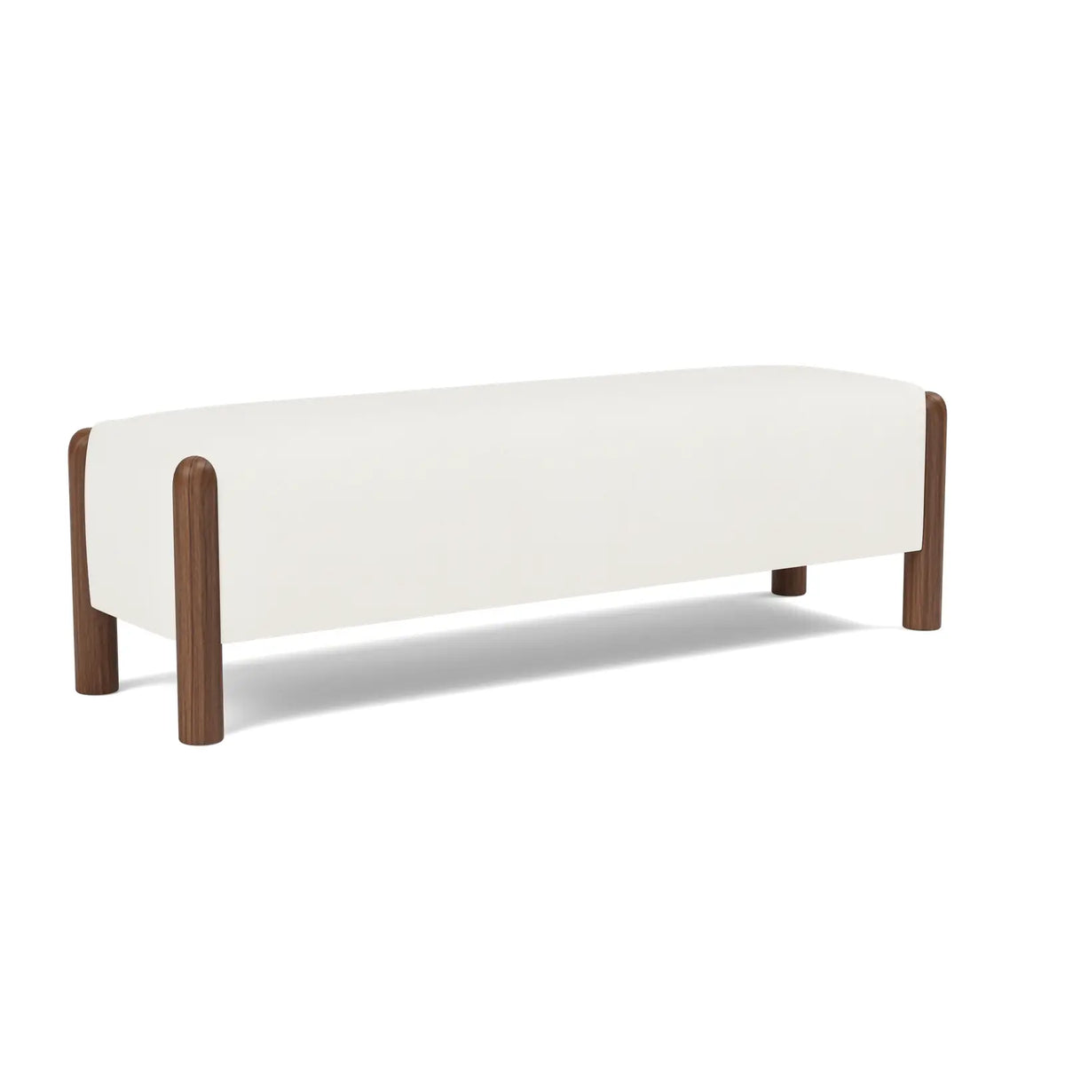 Laurel Bench - Chalk / Walnut