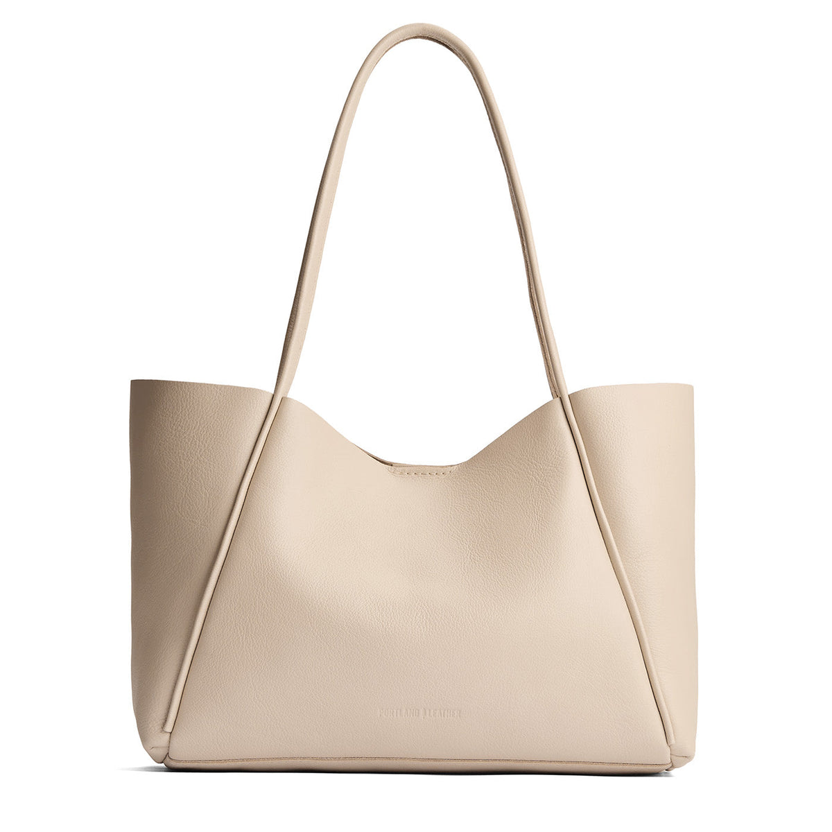 Verona Tote - Pebbled Bone / Large