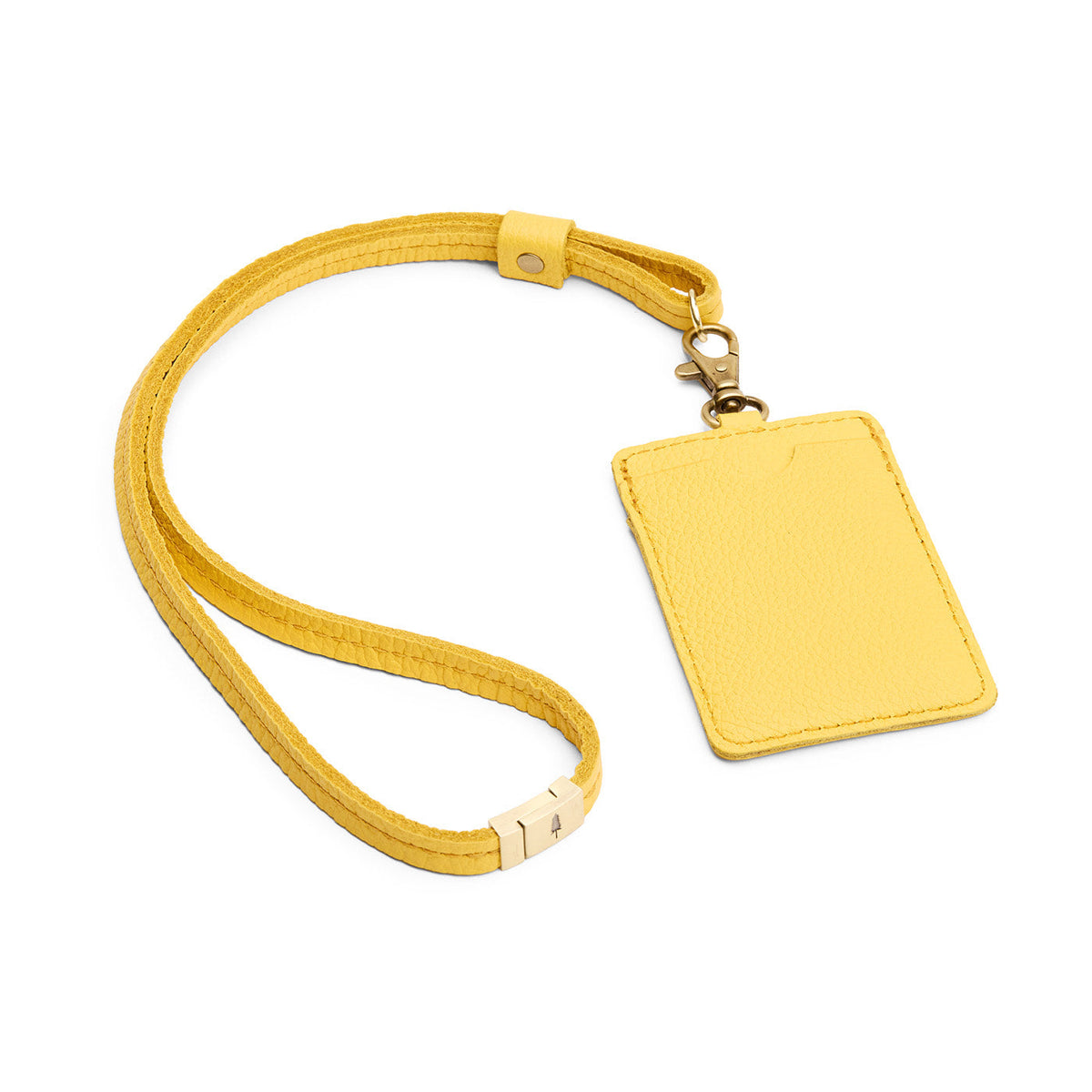 Vertical Lanyard Card Holder - Canary