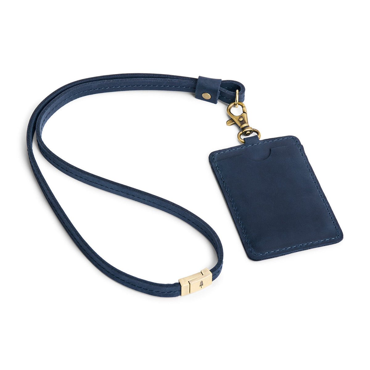 Vertical Lanyard Card Holder - Deep Water