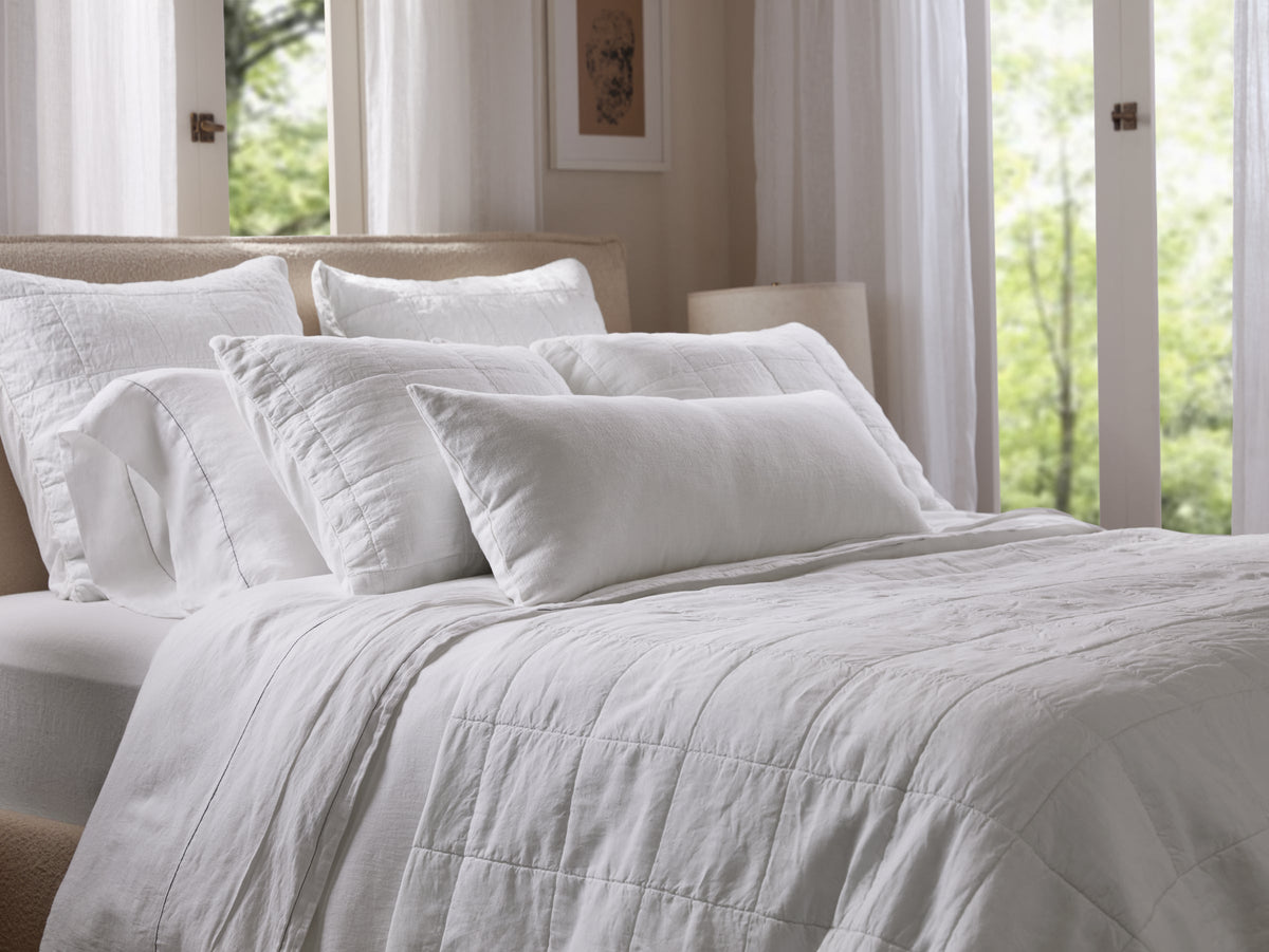 Vintage Linen Lumbar Pillow Cover - FINAL SALE (Antique White) - Image 2