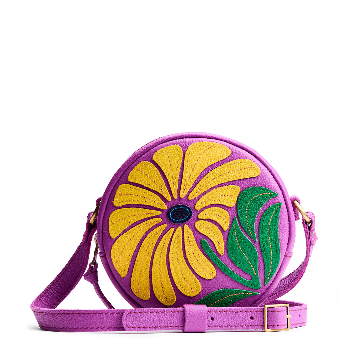 'Almost Perfect' Circle Crossbody - Wildflower Cattleya / Small