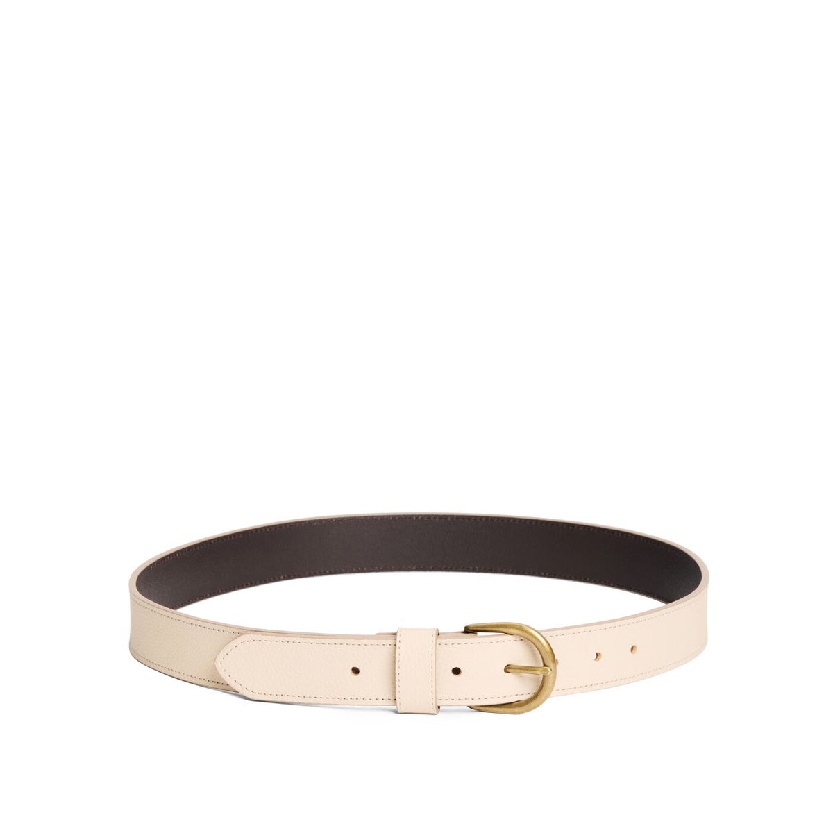 Women's Wide Loop Leather Belt - Marble
