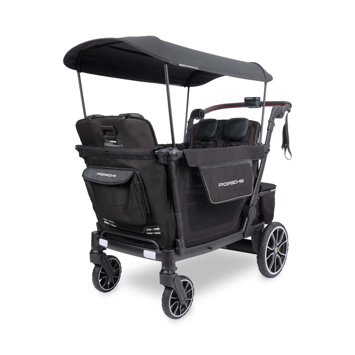 WonderFold L4 Quad (4 Seater) Stroller Wagon with Electric Wheels - Porsche - Image 2