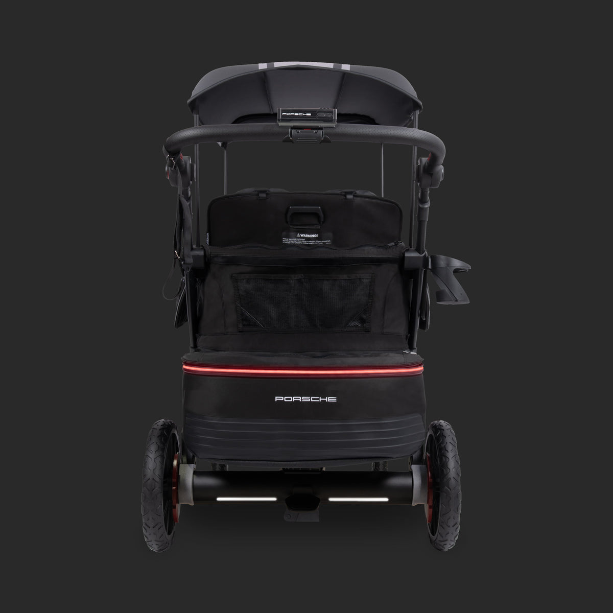 WonderFold L4 Quad (4 Seater) Stroller Wagon with Electric Wheels - Porsche - Image 12