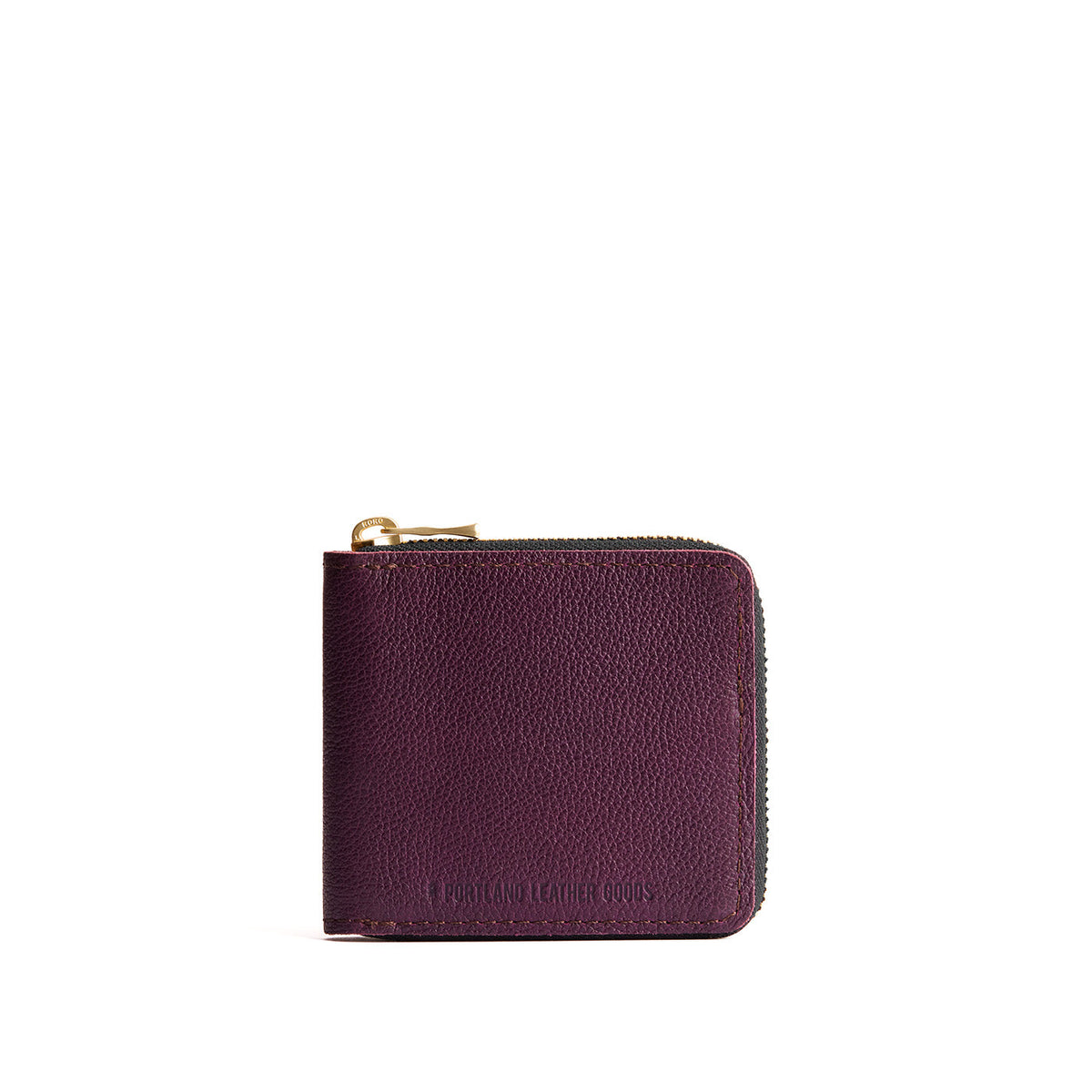 Small Zipper Bifold Wallet - Plum