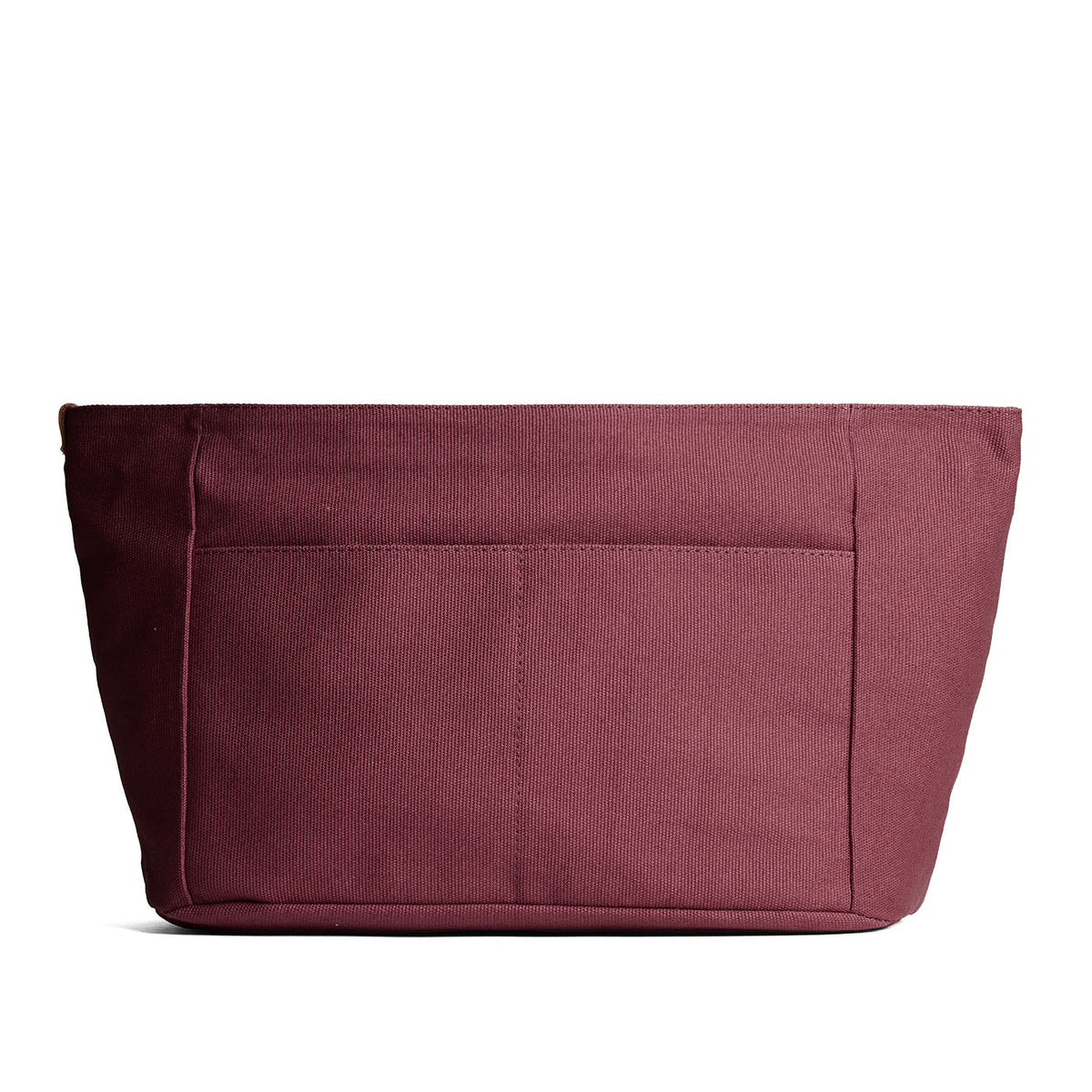 Canvas Purse Organizer - Maroon / Zipper / Large