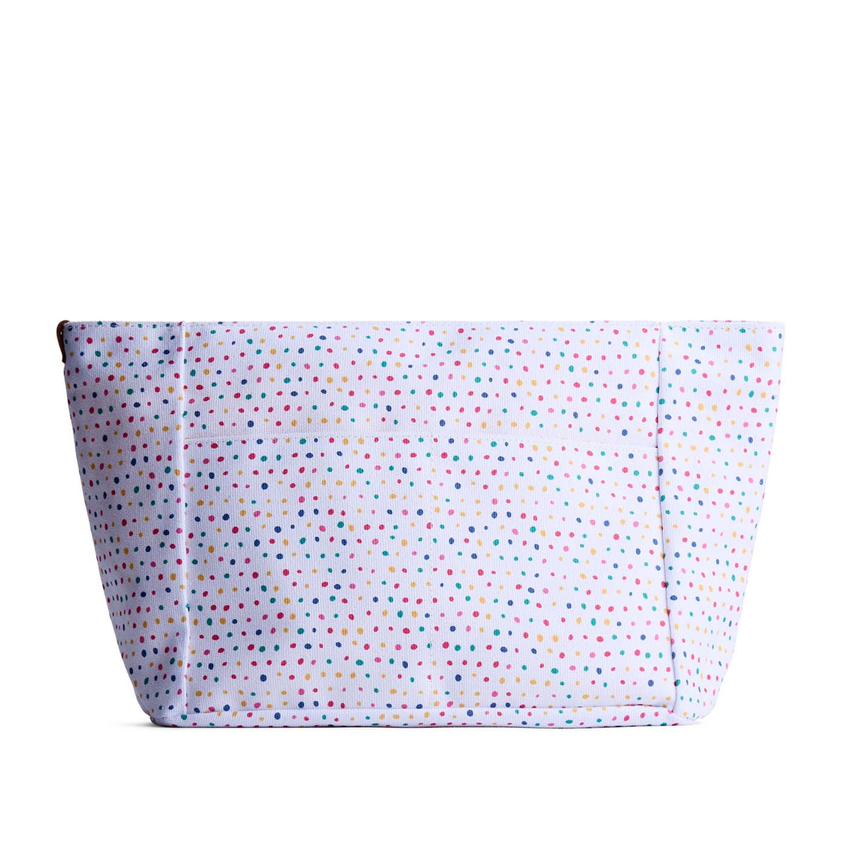 Printed Canvas Purse Organizer - Sprinkles / Zipper / Large