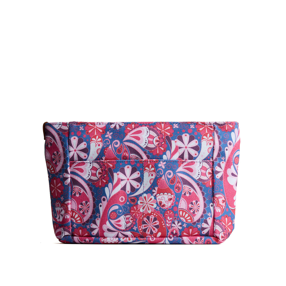 Printed Canvas Purse Organizer - Floralis / Zipper / Small