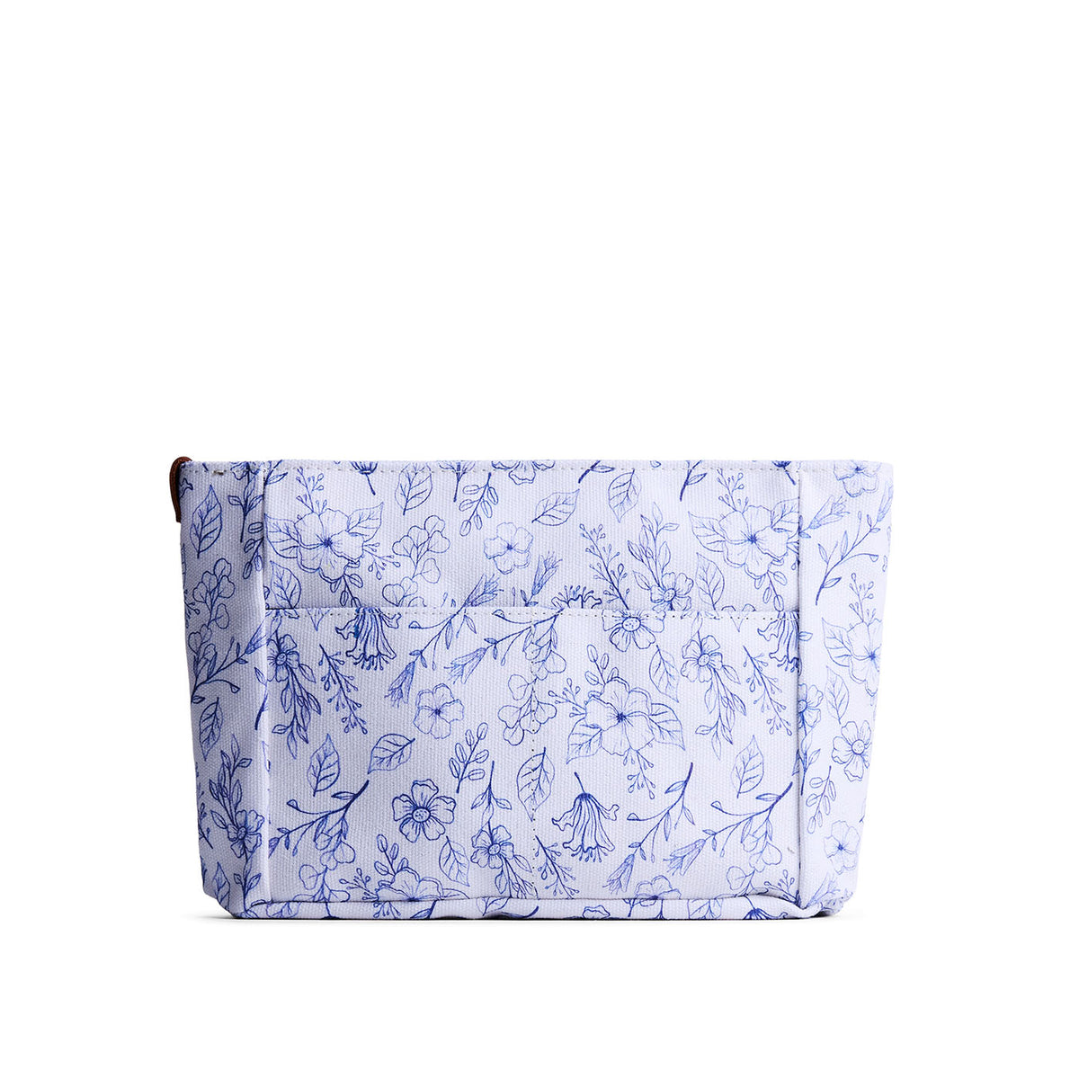 Printed Canvas Purse Organizer - Marbella / Zipper / Small